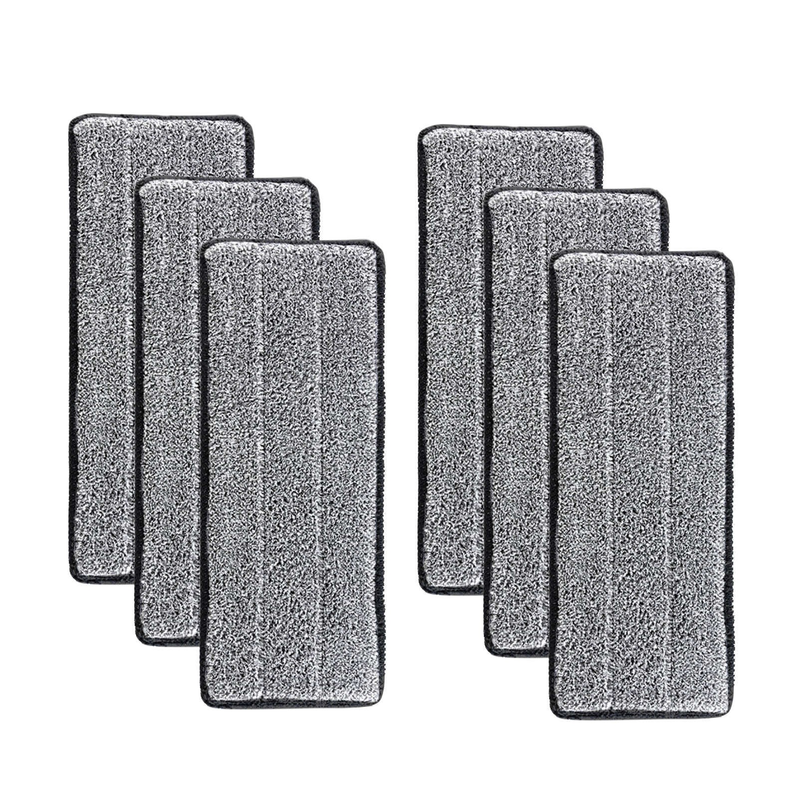 3-20 pces microfibra mop almofada substituição microfibra lavável spray mop poeira mop doméstico mop cabeça almofada de limpeza cor cinza