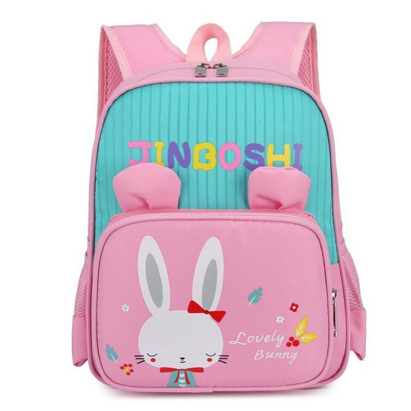 Mochila Infantil borsa da scuola per bambini cartone animato carino scuola materna zaino per bambini ragazze ragazzi bambini Offload zaino traspirante piccolo: Rabbit pink