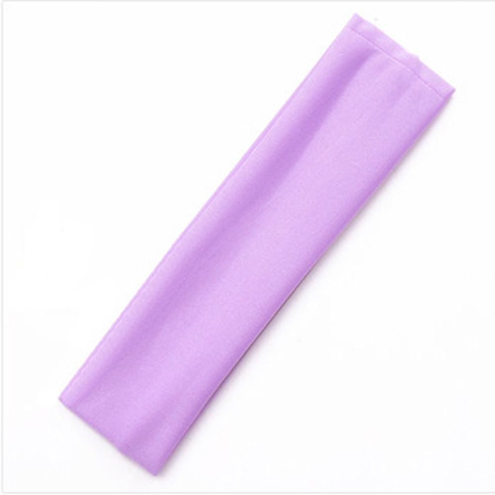 Sports Headbands For Women Solid Elastic Hair Bands Running Fitness Yoga Hair Bands Stretch Makeup Hair Accessories: Light purple