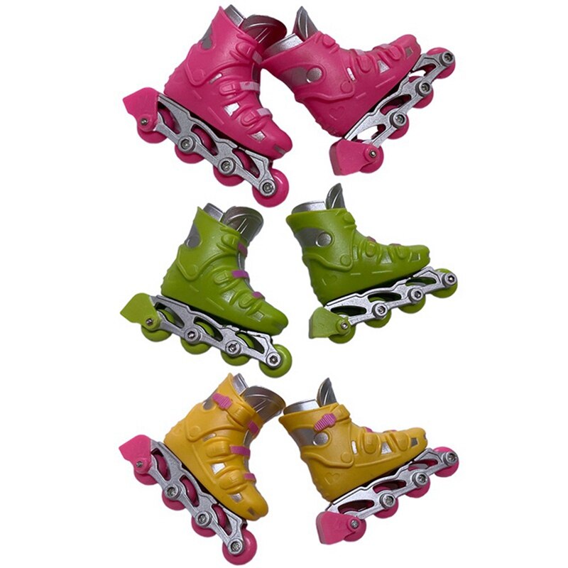 2 Stks/paar Leuke Vinger Schaatsen Party Favor Kids Kinderen Mini Vinger Toets Skate Boarding Speelgoed Kleur Willekeurige