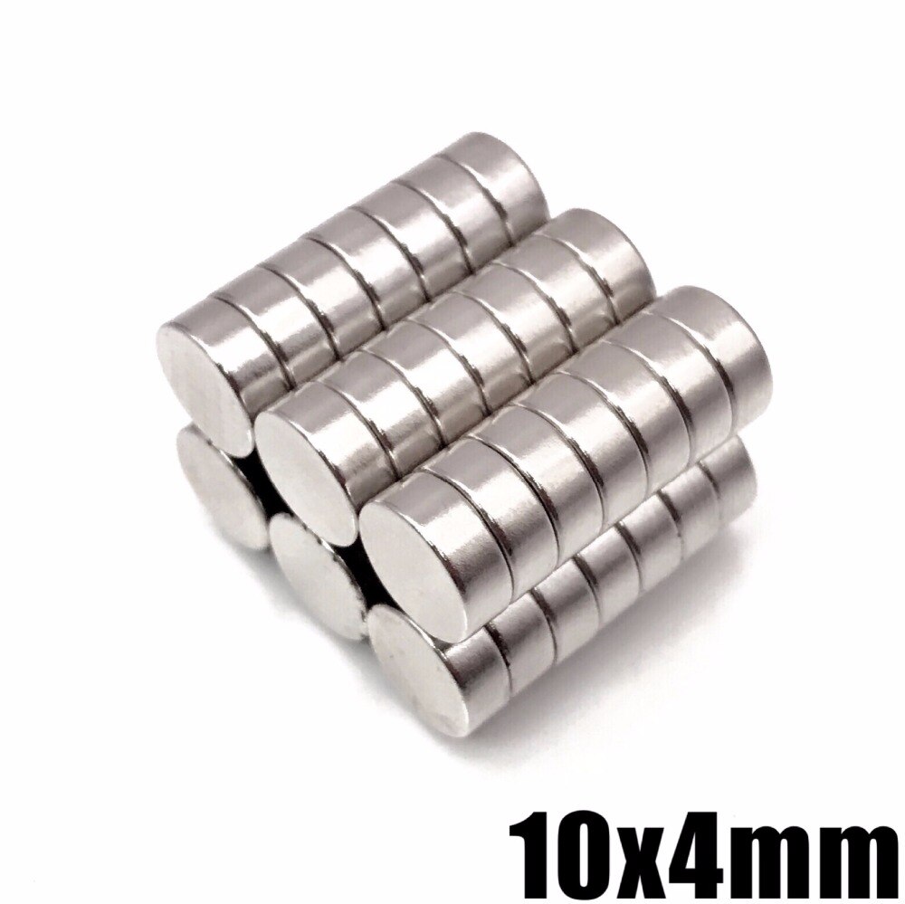 10/20/50/100Stck 10x4 Neodym Magnet 10mm x 4mm N35 NdFeB runde Super Leistungsstarke Starken dauerhaft Magnetische imanes Rabatt 10*4