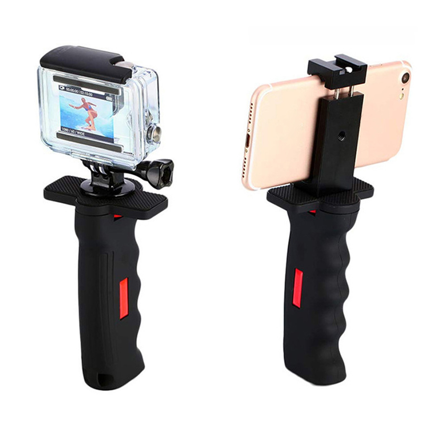 SUNNYLIFE Handheld Gimbal Tripod Camera Stabilizers Bracket Hand Grip w/Phone Holder for Gopro DSLR SLR Action Camera Smartphone