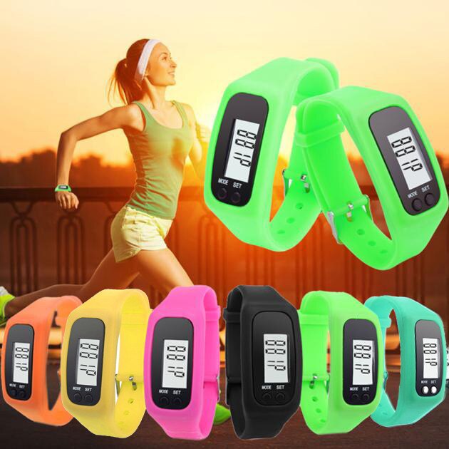battery Multifunction 6 Colors Digital LCD Pedometer Run Step Calorie Walking Distance Counter