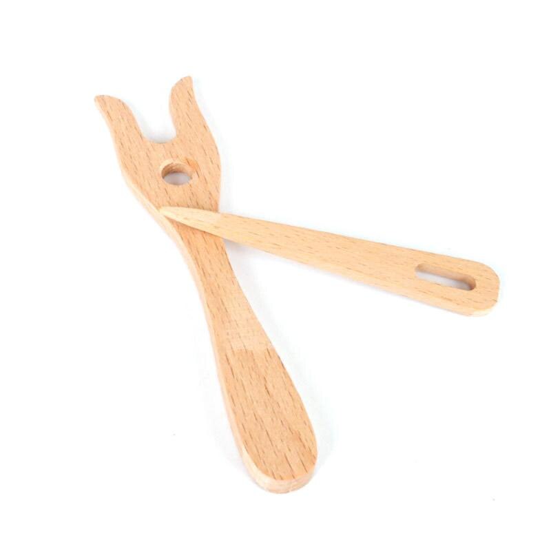 Kinderen Diy Handgemaakte Producten Houten Vork Breien Accessoires Weefgetouw Gereedschap Ambachten Levert Houten Handgemaakte Y Naald: Default Title