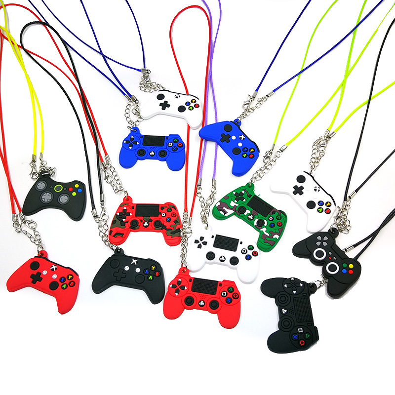 1 pz PVC 2021 collana di moda gioco maniglia collane di cartone animato simpatico Gamepad joystick serie corda catena da uomo regalo Souvenir