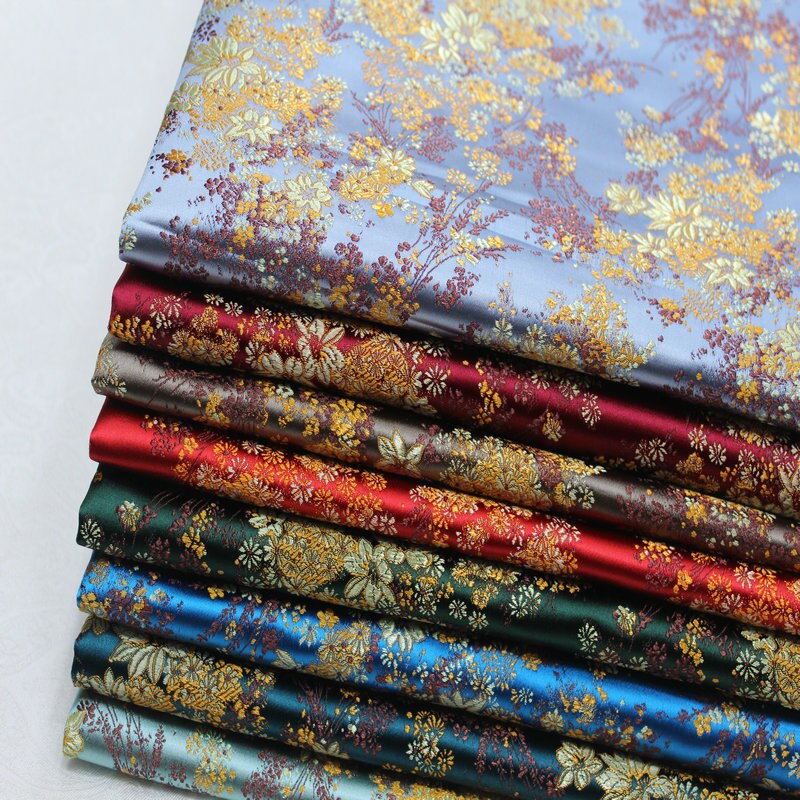 Breed 29 "Chinese Cheongsam Pop Jurk Mongoolse Gown Stof Film Tv Satijn Materiaal Decoratie Diy Jacquard Brocade Doek
