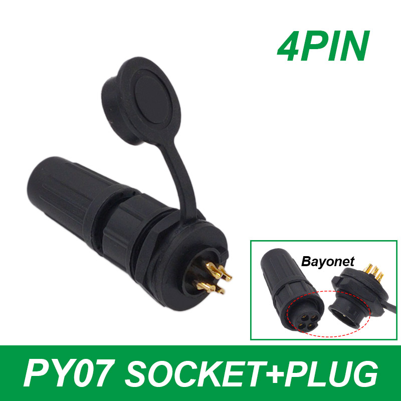 1 Stuks Connector Plastic Waterdichte Stopcontact Ip67 Py07 Z108 Butt Connectors 2pin 3pin 4pin 5pin 6pin 7pin 8Pins: Lavendel