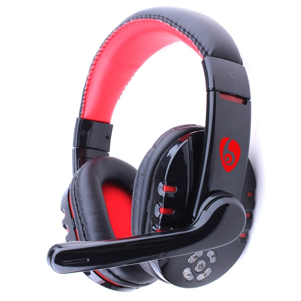 Draadloze Bluetooth-hoofdtelefoon met microfoon Oortelefoon Bass Muziek Headset voor Game PC Chat Computer: Default Title