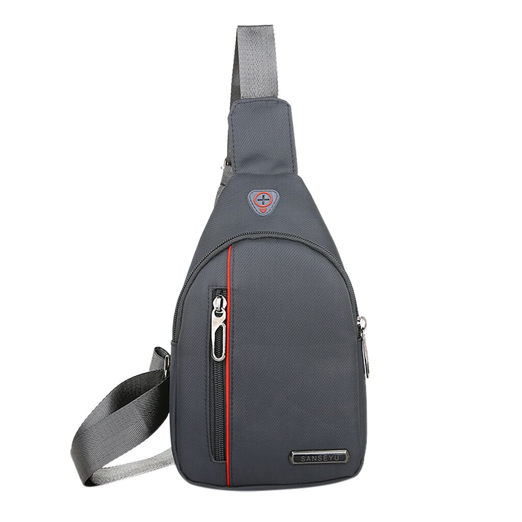 Sac De Poitrine Homme – Bandoulière Simple Noir – Nylon Léger – Neuf Avec étiquettes