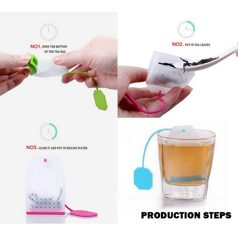 1 stk posere stil silikon te sil urte krydder infusjon filter diffusor kjøkken kaffe te verktøy silikon tepose