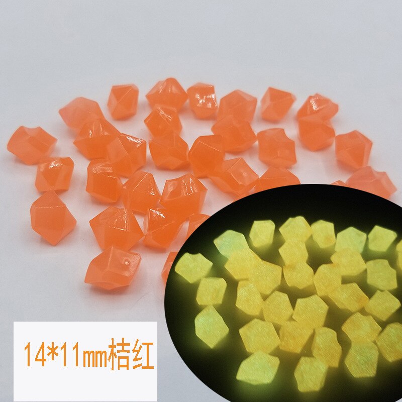 100Pcs ciottoli luminosi pietra acquario bagliore nel buio ciottoli pietra luminosa giardino passerelle Decor decorazione artigianato: E