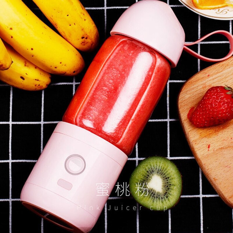 HIMOSKWA 550ML Mini Portable Fruit Juicer Extractor For Student Automatic Food Processor Puree Soy Milk Jam Smoothie Crusher 5V
