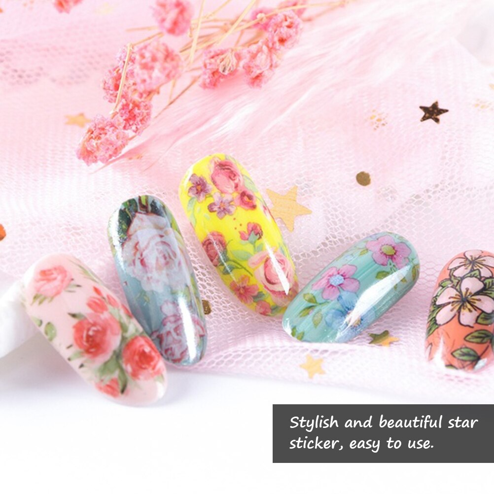 Bloem Serie Nail Art Water Transfer Stickers Volledige Nail Tips Diy Nail Art Transfer Wraps Decals Manicure Decoratie Kit