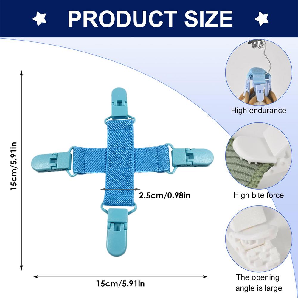Sheet Detangler Tool for Duvet Covers Household Washing Machine Anti Twist Washer Dryer Cleaning bed sheet detangler: Blue