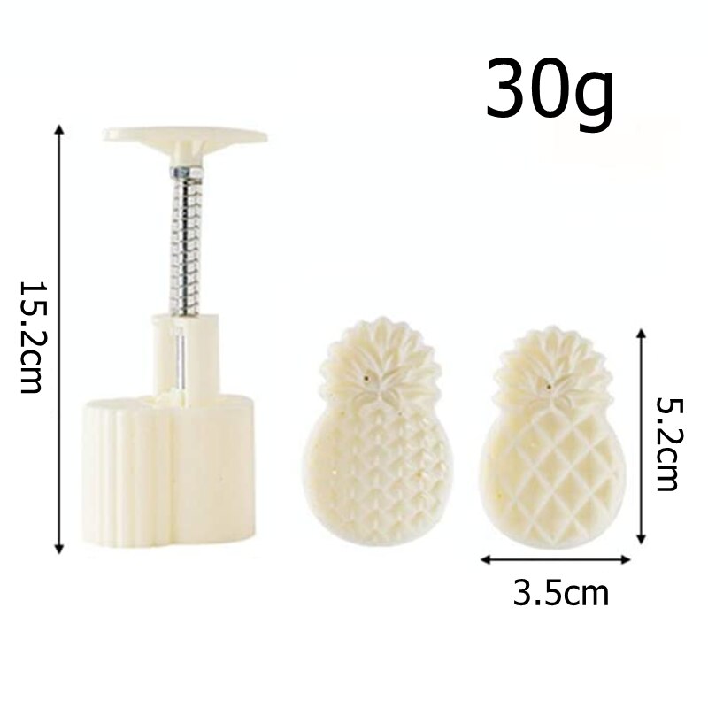 30G/50G Ananas Cookie Stempel Cutters Fruit Vorm Maan Cakevorm Set Diy Hand Druk Cookie Dessert cutter Gebak Cakevorm: 30g