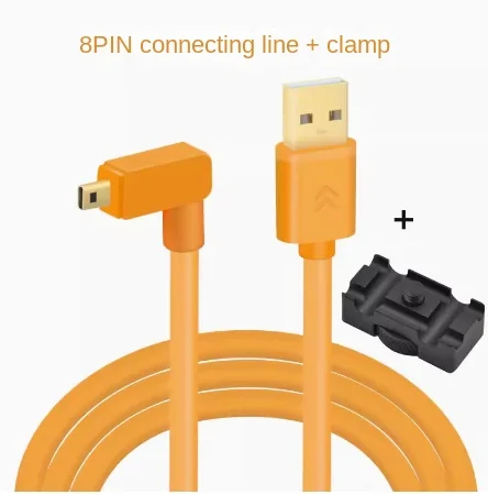 1,5 m-10m cámara SLR ordenador USB Mini 8 pines Cable de disparo atado Cable de datos de 8 pines para Nikon D750 DF D5300 7100: Blanco / 3 m