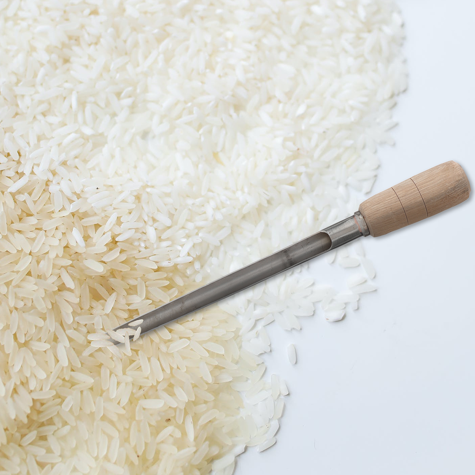 Stainless Steel Grains Powder Sampler Wooden Handle Cereal Sampler for Outdoor