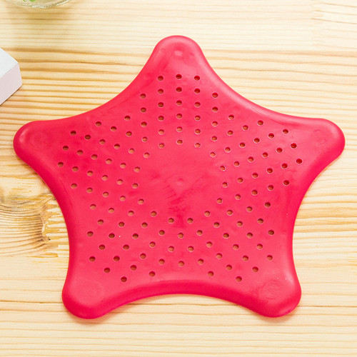 Stervorm Plastic Keuken Mint Plan Bad Douche Drain Cover Afval Gootsteenzeefje Haar Filter Catcher Huis Gadgets Huisdier Schoonmaken: Red