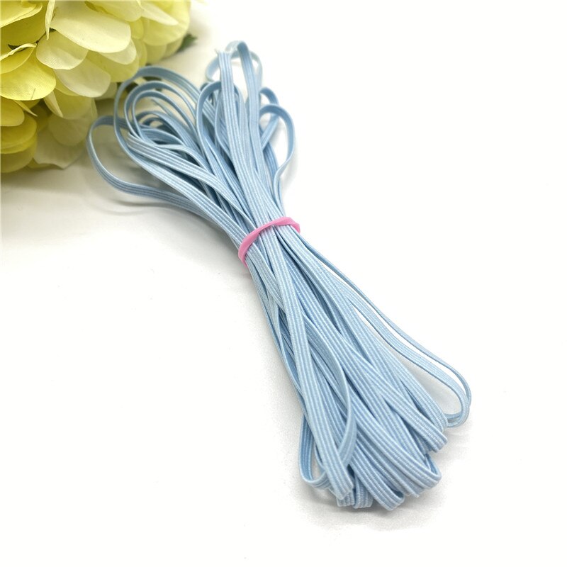 5Yards 3Mm Kleur Elastic Band Rope Rubber Hoofdband Lint Naaien Webbing Taille Schoenveter Diy Kleding Accessoires: 12