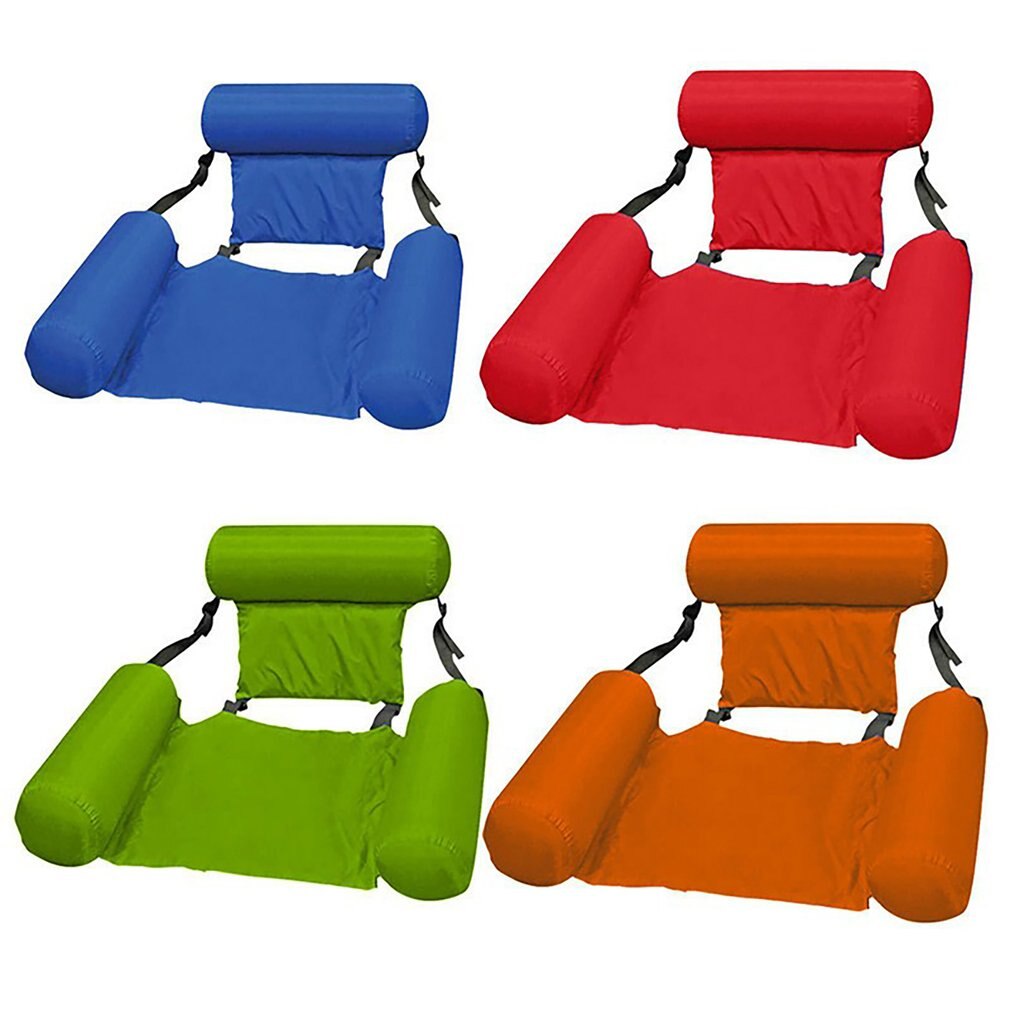 Opblaasbare Opvouwbare Drijvende Rij Rugleuning Luchtbedden Bed Strand Zwembad Water Sport Lounger Float Stoel Hangmat Mat