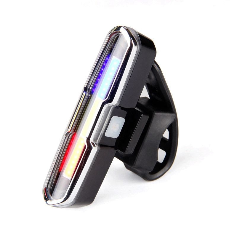 Usb genopladelig cykellygte foran, lithium batteri led cykel baglygte cykelhjelm lys lampe montering cykel tilbehør: Default Title