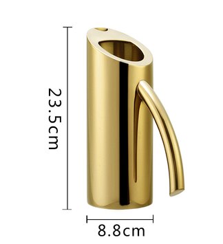 Kettle Water Jug Stainless Steel Cold Water Pot Straight Ice-resistant Jug Kettle Home Drinking Tools Juice Container WF1023: GOLD S