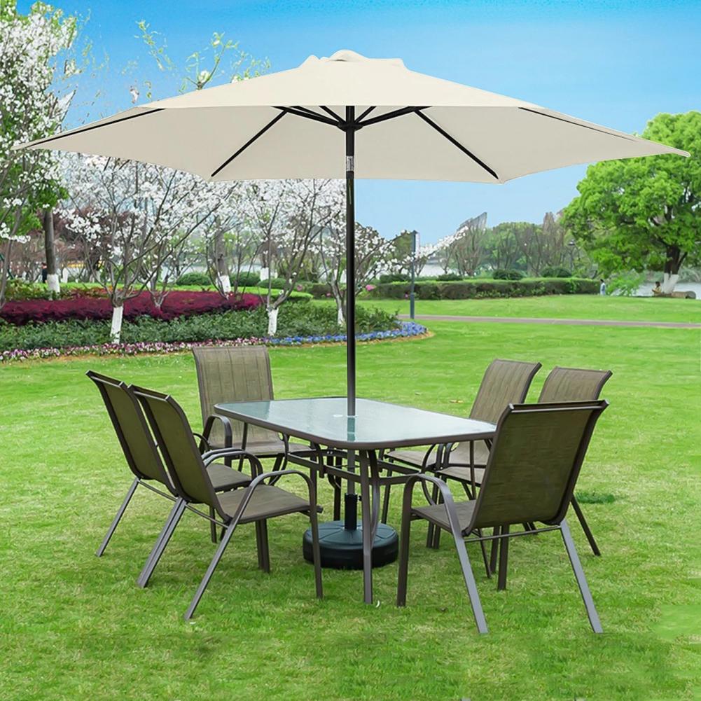 Bequem Terrasse Regenschirm Ersatz Gewebe Faltbare Baldachin Abdeckung Polyester Anti-verformen Sonnenschirm Baldachin Abdeckung