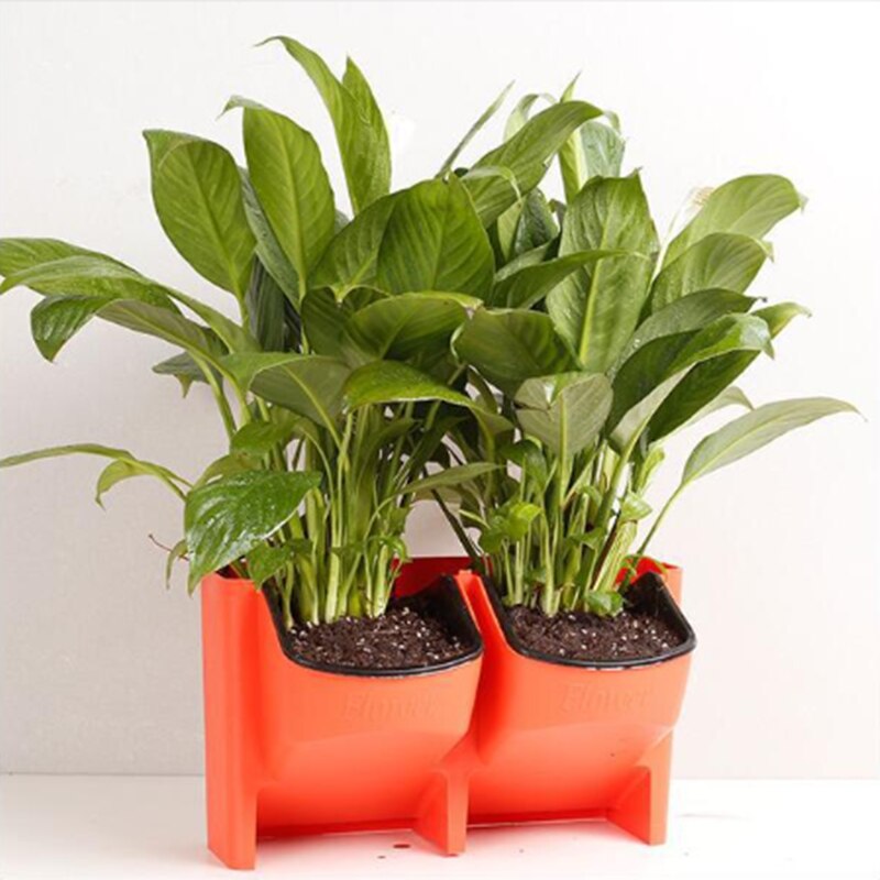 2 Pcs Stackable Hanging Flower Pot Mini Stacking Garden Vertical Plant For Veg Herb Fruit Indoor Outdoor All Season Home Decorp