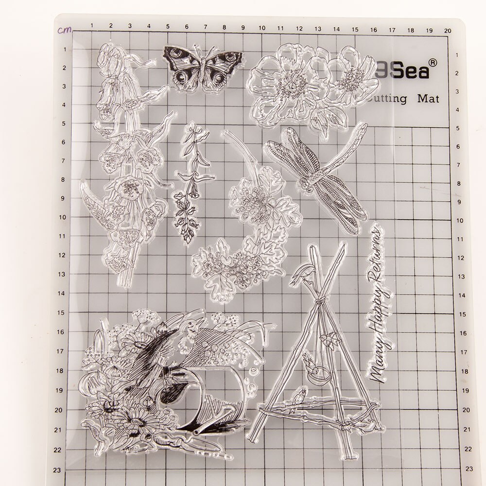 Kwiaty przezroczysty kryształ silikonowy Stempel/Dichtung für DIY scrapbooking/foto album dekoracyjne klue stempel blätter