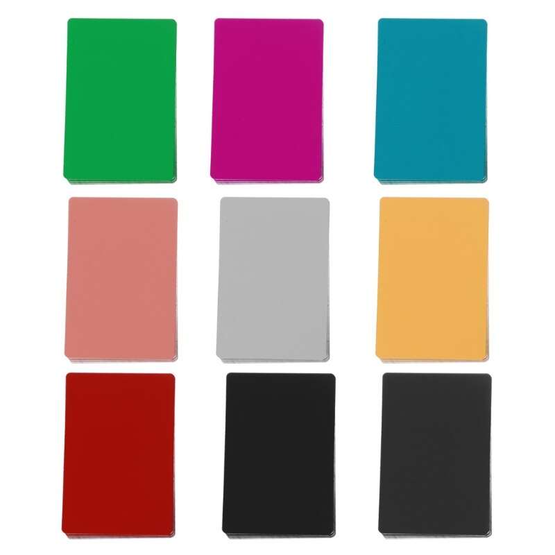 50Pcs Blank Sublimation Metal Name Card Custom Blank Printing Business Cards Kit U4LD