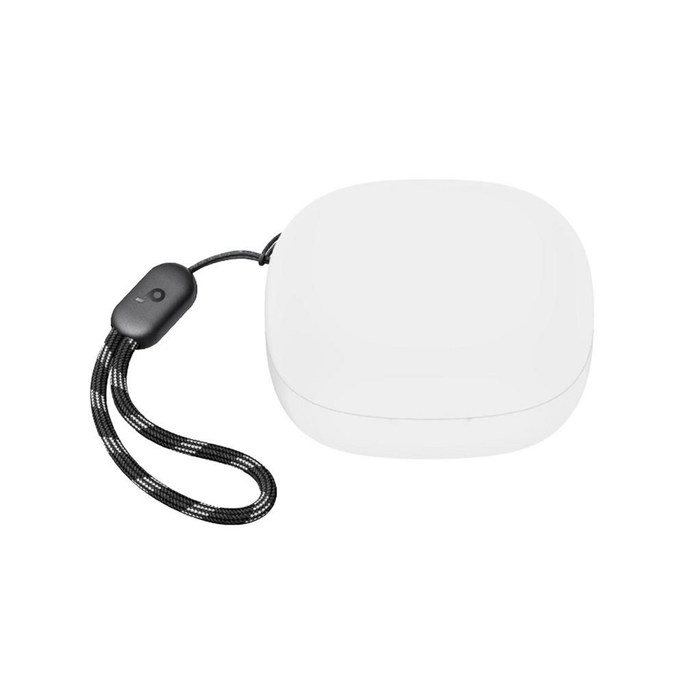 Stofdichte Hoes Voor Soundcore P20i Oplaaddoos Beschermhoes Zachte Siliconen Hoes Draadloze Oortelefoon Hoes Hoes Met Lanyard: WIT