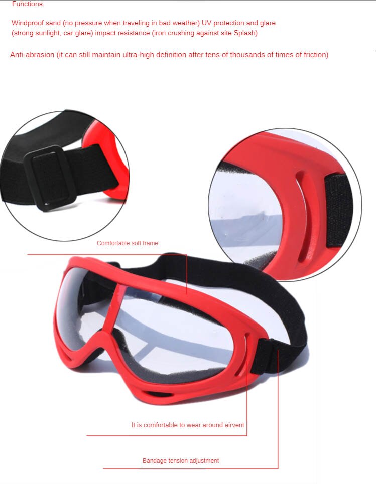 Goggles Wind-Zand Stofdicht Arbeid Bescherming Slijpen Rijden Transparante Splash Bescherming Bril