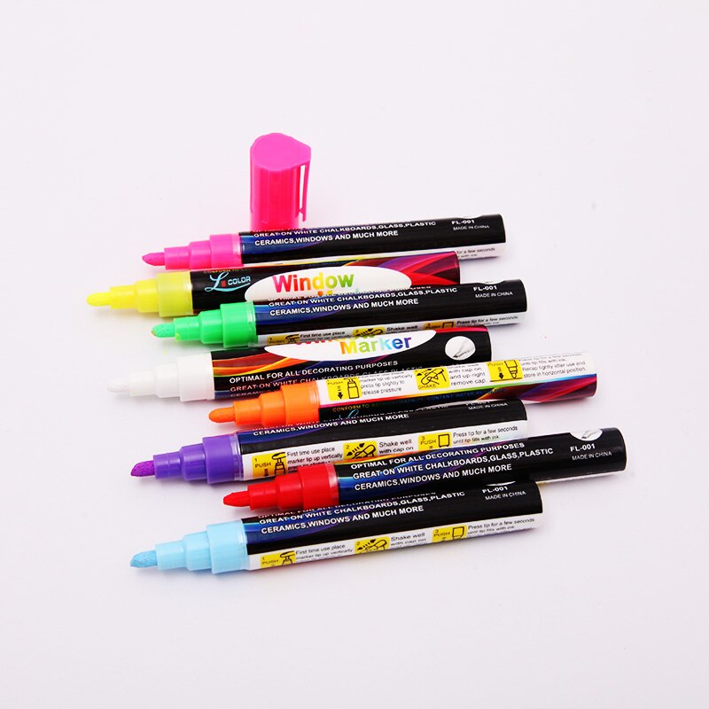 10 Kleur Uitwisbare 6Mm Geen Stof Krijt Milieuvriendelijke Vloeibare Krijt Voor Led Board Whiteboard Markeerstift Markers