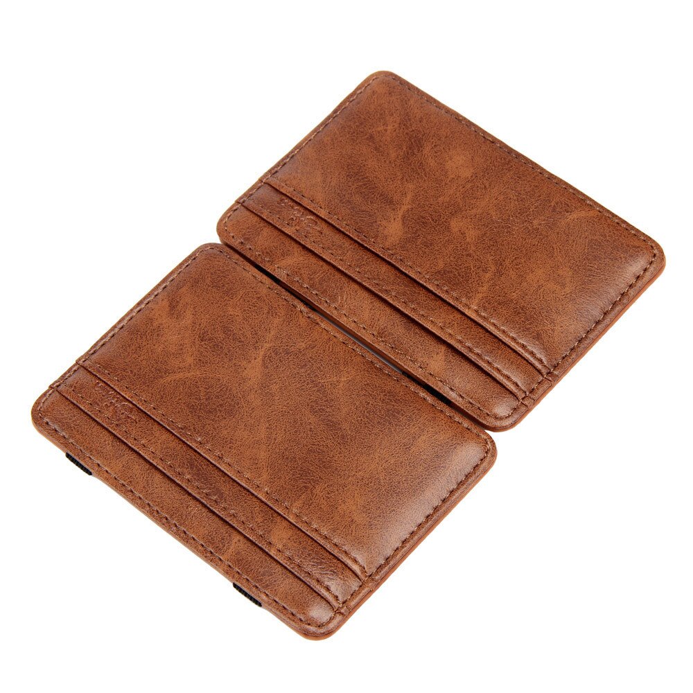 Luxury Mini credit card holder Neutral Magic Bifold Leather Wallet Card Holder Wallet Purses tarjetero mujer: 1