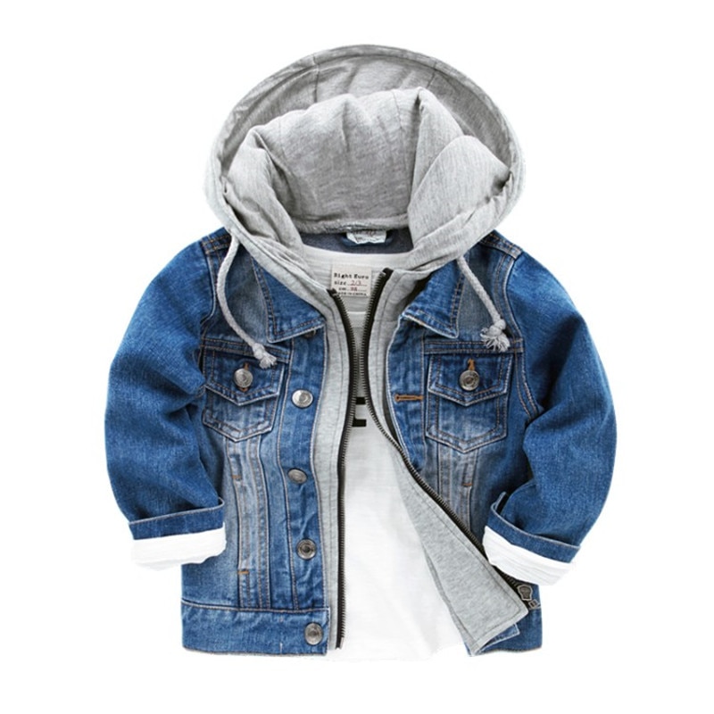 CROAL CHERIE Spring Autumn Jacket Boys Girls Kids Outerwear Cute Car Windbreaker Denim Jeans Coats Baby Children Clothing