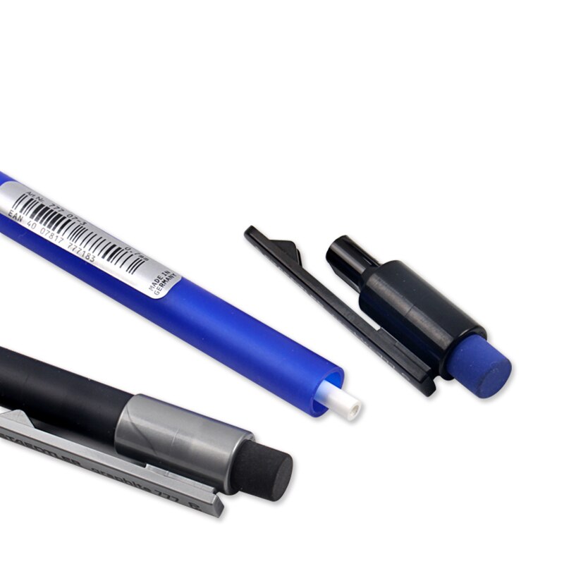 6 stk tysk staedtler automatisk blyant 0.5mm studerende skriver 777 frostet gennemsigtig penneholder bevægelig blyant iført gummi