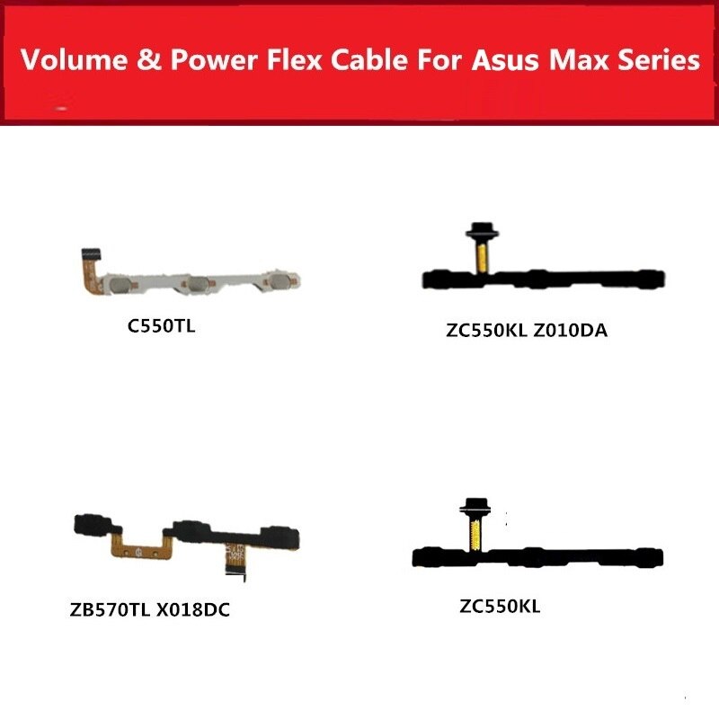 Volume & no cabo flexível de alimentação para asus zenfone 4 max zc550tl zc550kl zc550kl zb570tl x018dc botão chave lado flex fita