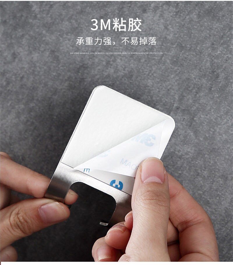 1 Pcs Multifunctionele Rvs Scheerapparaat Hanger Plug Haak Sterke Badkamer Haak Benodigdheden Voor Thuis Badkamer Nail-Gratis