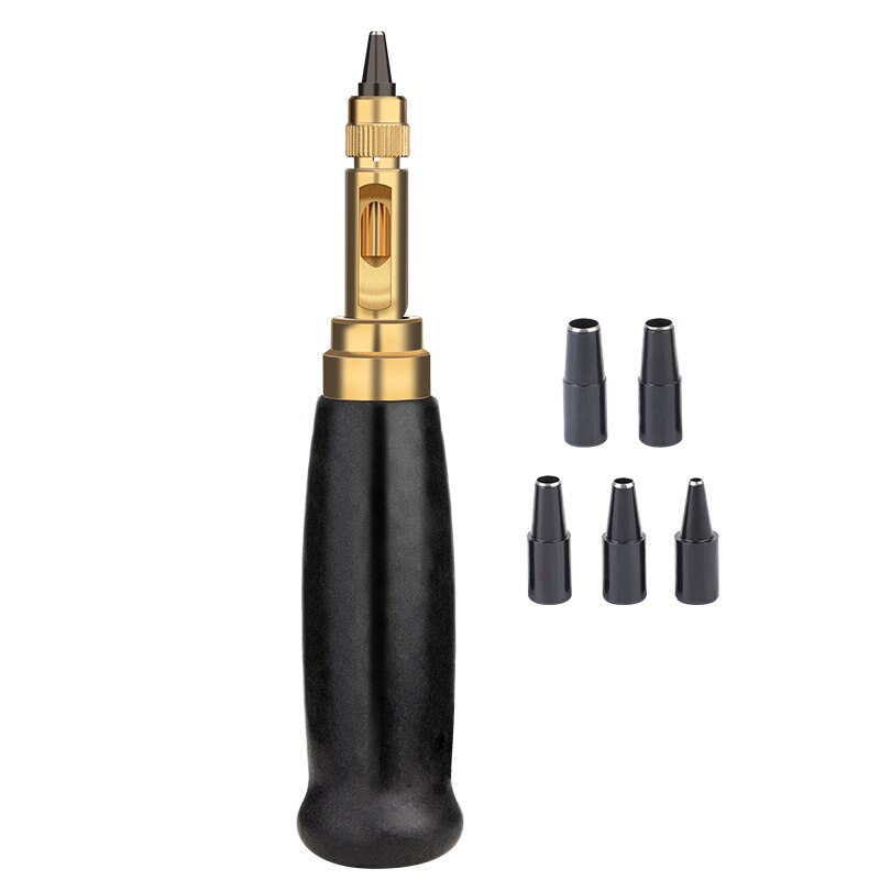 Nonvor-Punzón automático de cuero para reloj, herramienta de artesanía, rotativa silenciosa reemplazable, punzón, tornillo, punta de taladro: Type 1