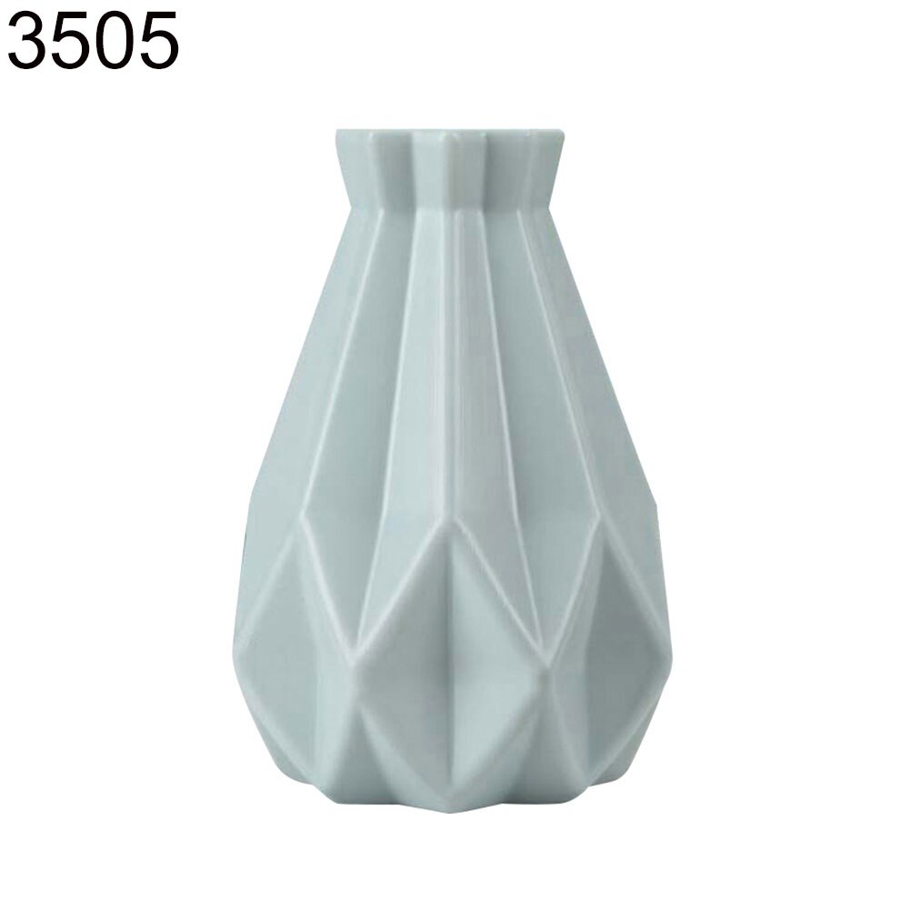 Kunststoff Vase zerschmettern-nachweisen Blumentopf Vase Moderne Studie Flur Hochzeit Dekor Blumentopf Einfache Einzigartige Vase für dekorieren: Grün 3505