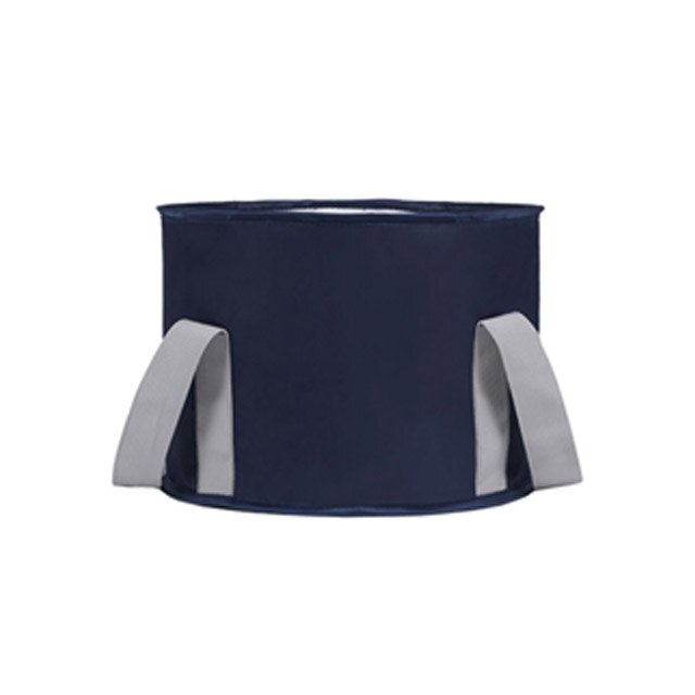 Foldable Basin Travel Camping Washbasin Bucket Fishing Folding Basin Foot Bath Sink Foot soak Bag Multifunctional Bucket: Navy Blue