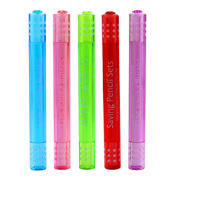 Extension Rod Pencil Head Cover Socket Connector Extender Cartoon Office 5 Colour Student HB Set Drawing Environmental Pen