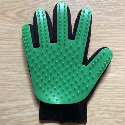 Aapet tpr kjæledyr hund katt stell børstehansker hund katt hår fjerning tilbehør kjæledyr kamhansker kjæledyr hund rengjøringe massasjehansker: C