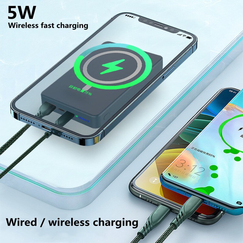 Power Bank 15W Magnetic Wireless 10000mAh For Magsafe Fast Charger External Battery For iphone 12 12Pro 12proMax 12mini Charging