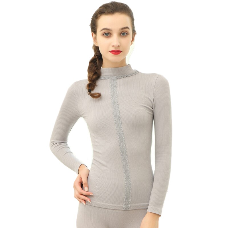 Winter Women&#39;s Thermal Underwear Sets High-collar Warm Sexy Ladies Long Johns Thermo Women Shaping Clothes