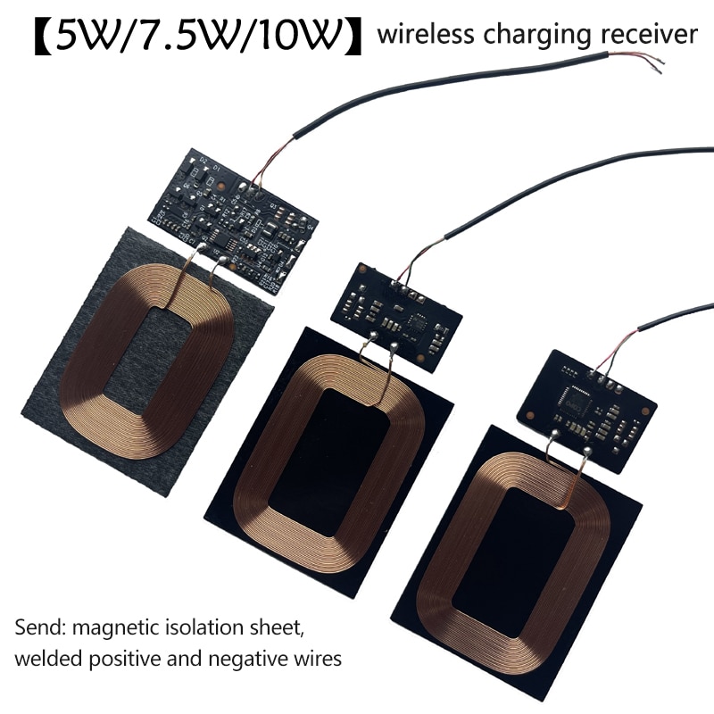 Placa de circuito PCBA de cargador inalámbrico Universal estándar de carga inalámbrica de 5W/7,5 W/10W con bobina módulo de recepción inalámbrico DIY