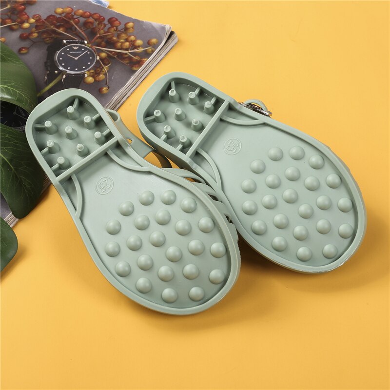 Sandales plates d'été pour enfants, chaussures de marche ajourées, couleur unie, pour filles et garçons