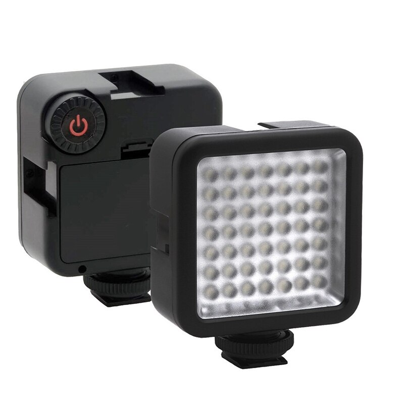 Luz de vídeo LED brillante, iluminación de cámara de 49 Led, Panel de luz de cámara portátil regulable para Canon,Nikon,Sony y otras cámaras DLSR: Default Title