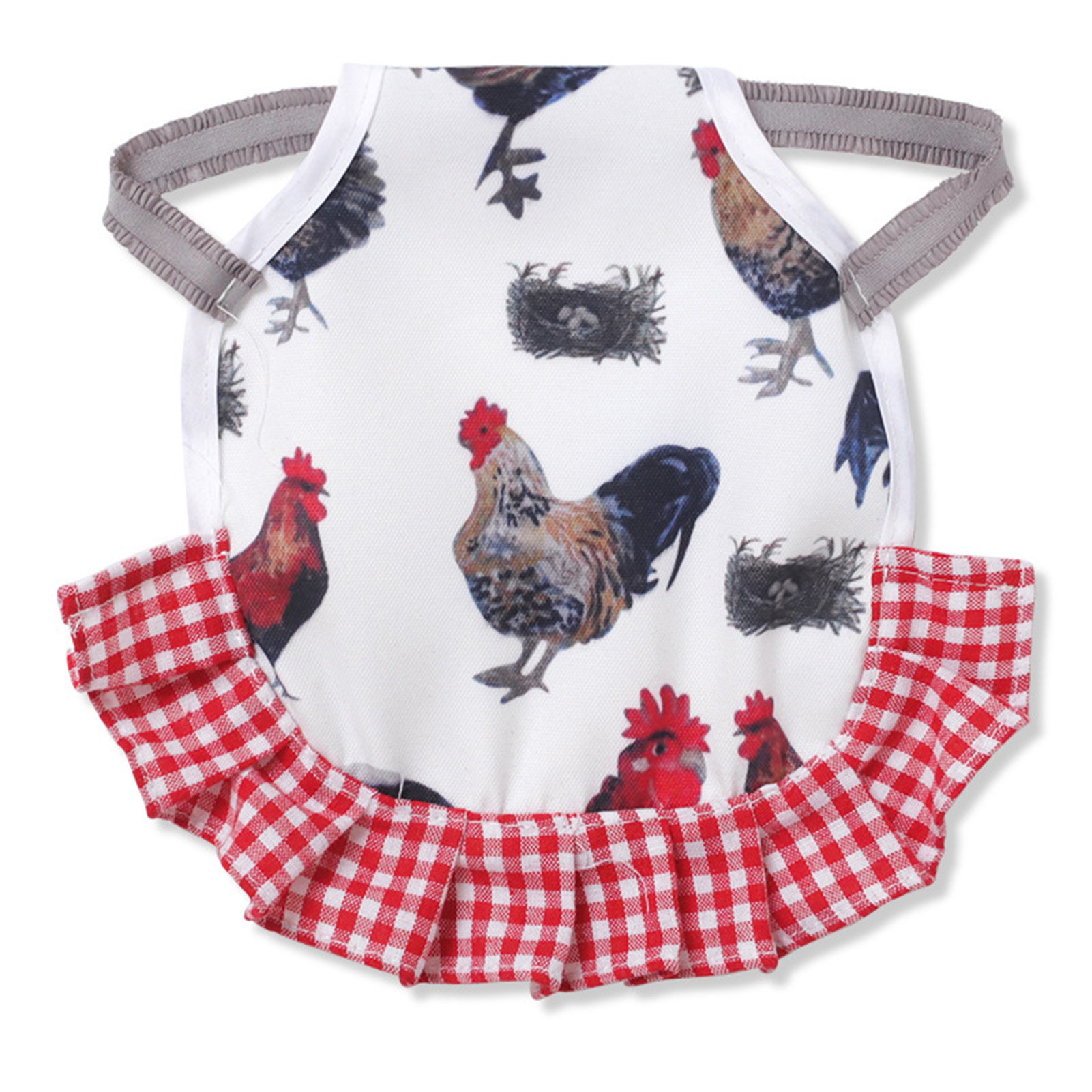 Tablier de poule élastique, motifs coq, selle de poulet, dos protecteur de plumes pour animaux de compagnie, tissu confortable, fournitures pour animaux de compagnie: C