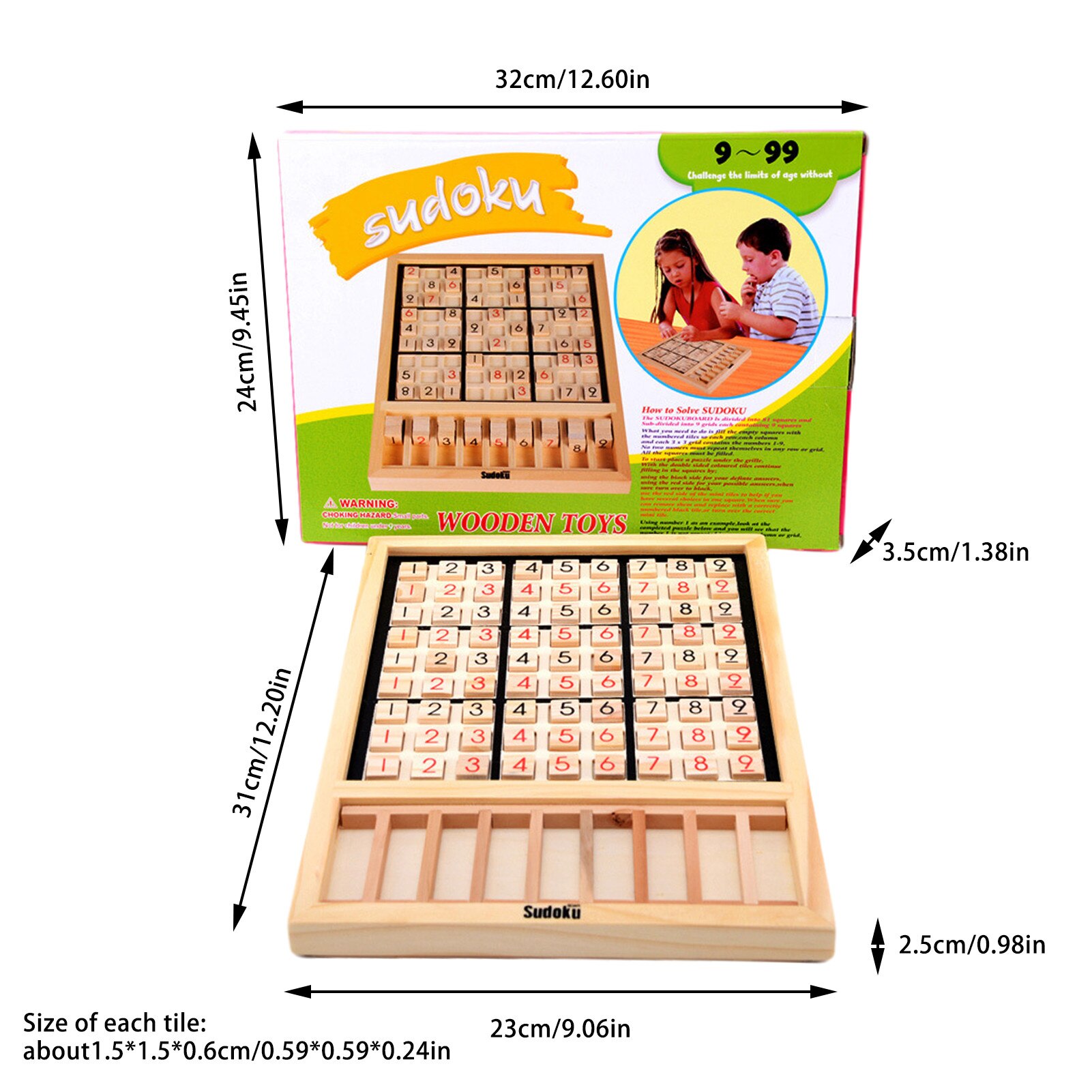 Kids Houten Schaakspel Fun Blok Board Game Houten Sudoku Bordspel Sudoku Bordspel Met Nummer Tegels Educatief Games